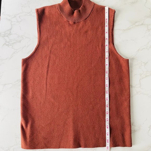 Abbott Elementary Womens Rust Mock Neck Cozy Sweater Vest | Large - Picture 6 of 7